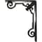 Ekena Millwork Fleur De Lis Wrought Iron Bracket, (Triple center brace), Antiqued Warm Silver 2"W x 5 1/2"D x 8"H BKTM02X05X08TFLAWS - alternate 7